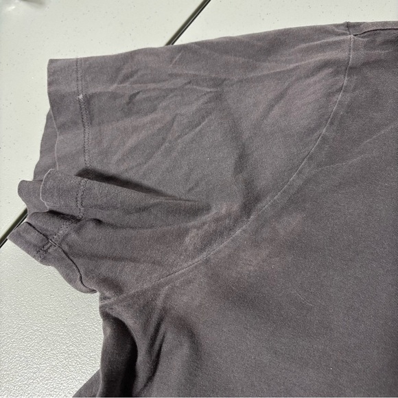 Patagonia Men's Polo Trout Fitz Roy Gray Short Sleeve Organic Cotton Large FLAW - Picture 5 of 11